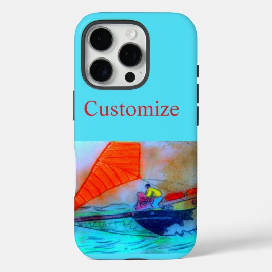 coque iphone voilier à voile rouge (Verso)