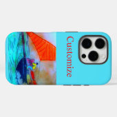 coque iphone voilier à voile rouge (Verso (horizontal))