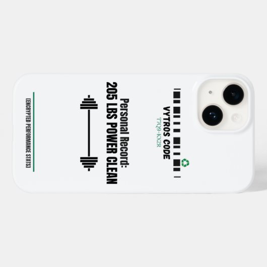 Coque iphone VYTROS "Statistiques de performances  (Verso (horizontal))