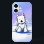 Coque iphone Westie KiniArt Angel<br><div class="desc">KiniArt Westie Terrier art de l'artiste contemporain PUP,  Kim Niles. © Kim Niles,  KiniArt™ - TOUS droits réservés.</div>