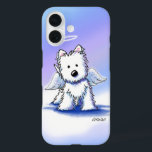 Coque iphone Westie KiniArt Angel<br><div class="desc">KiniArt Westie Terrier art de l'artiste contemporain PUP,  Kim Niles. © Kim Niles,  KiniArt™ - TOUS droits réservés.</div>