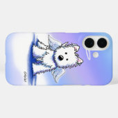 Coque iphone Westie KiniArt Angel (Verso (horizontal))