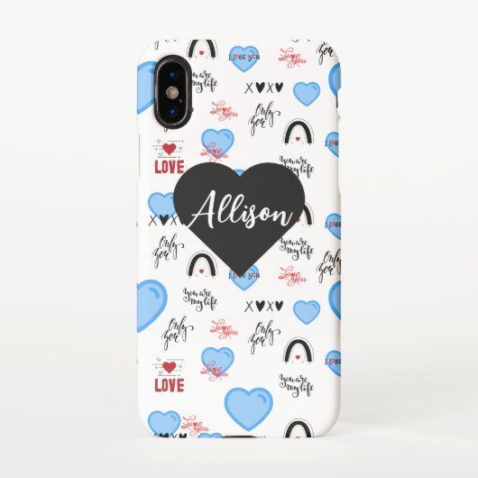 Coque iPhone X Adore pop lover valentine (Dos)