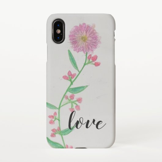 Coque iPhone X Amour - Téléphone Fleur sauvage (Dos)