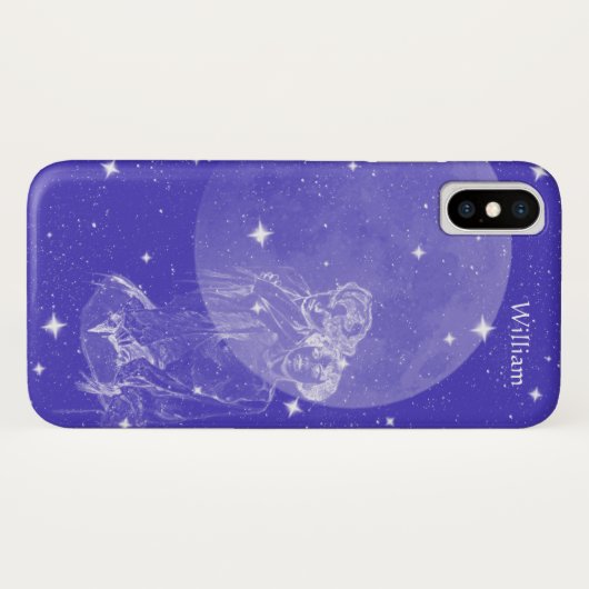 coque iPhone X avec une conception céleste (Dos (Horizontal))