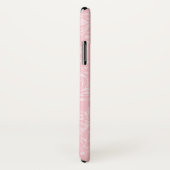 Coque iPhone X coque de nom rose damassé fleur sauvage (Dos/Droite)