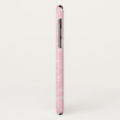 Coque iPhone X coque de nom rose damassé fleur sauvage (Dos/Gauche)