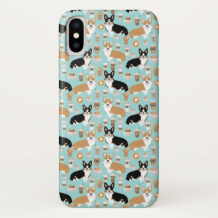 Coque iPhone X Coque iphone de café de corgi - corgis de cardiga