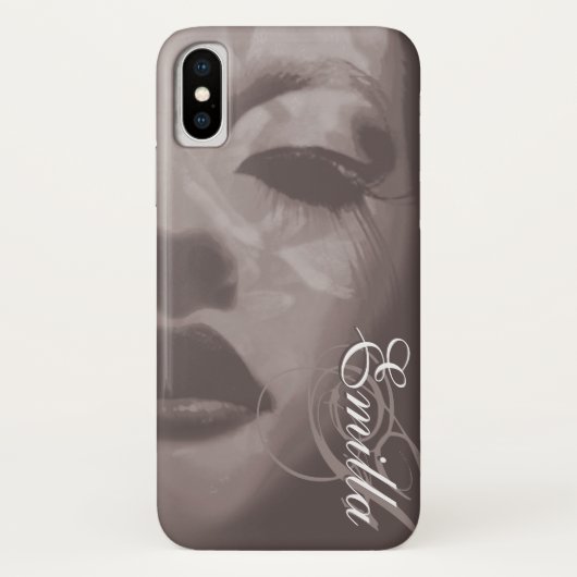 Coque iPhone X Coque iphone de mode monochrome peint (Dos)