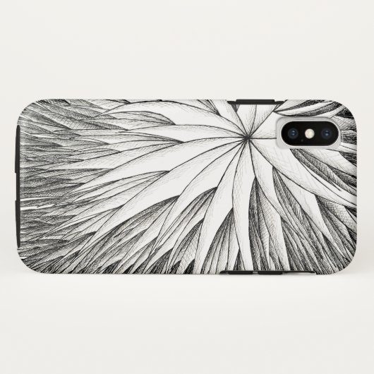 Coque iPhone X Fleur Abstraite - Apple iPhone / coque ipad (Dos (Horizontal))