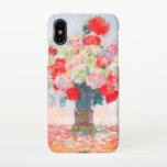 Coque iPhone X Monet Peonies<br><div class="desc">iPhone X Coque avec la peinture de Claude Monet. Belles pivoines rouge, jaune et blanc dans un vase bleu. Un grand cadeau Monet pour les amateurs d'impressionnisme et d'art français.</div>