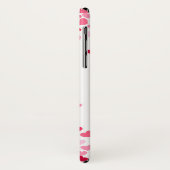 Coque iPhone X Palling Pink & White Hearts (Dos/Gauche)