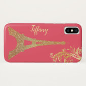 Coque Iphone X personnalisé Tour Eiffel (Dos (Horizontal))