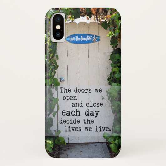 Coque iPhone X Portes Nous Ouvrir porte photo coque iphone (Dos)