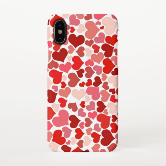 Coque iPhone X Red Hearts Mousepad (Dos)