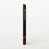 Coque iPhone X Sunrise Floral Rouge Art Abstrait Matte (Côté gauche)