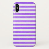 Coque iPhone X violet et blanc (Dos)