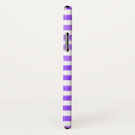 Coque iPhone X violet et blanc (Dos/Droite)