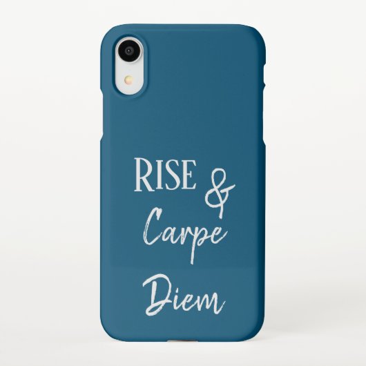 Coque iPhone XR Boîtier de téléphone Rise et Carpe Diem (Dos)