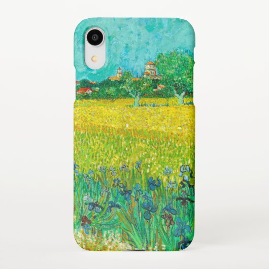 Coque iPhone XR Champ Van Gogh avec Irises près d'Arles (Dos)