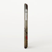 Coque iPhone XR Fleurs de passion avec tête de colibris (Côté gauche)