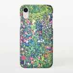 Coque iPhone XR Jardin italien Gustav Klimt<br><div class="desc">coque iphone avec la peinture à l’huile de Gustav Klimt,  Paysage du jardin italien (1913). Un beau jardin de fleurs colorées : rouge,  blanc,  rose,  violet. Un grand cadeau pour les amateurs d'art Art Nouveau et autrichien.</div>