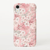 Coque iPhone XR Motif de fleurs Sakura rose (Dos)