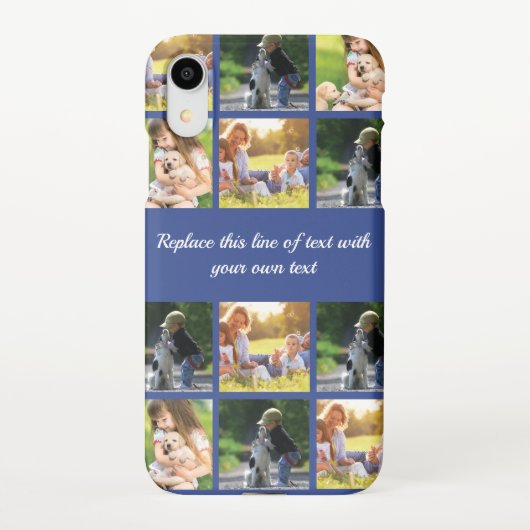 Coque iPhone XR photocollage et texte (Dos)