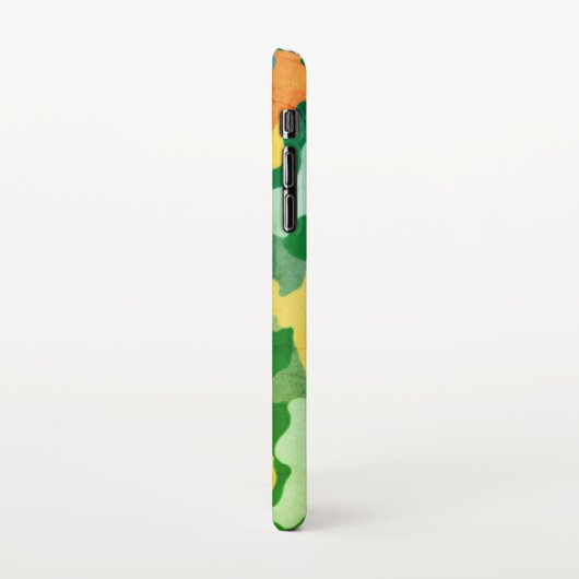 Coque iPhone XS Couleur vert jaune orange clair (Côté gauche)