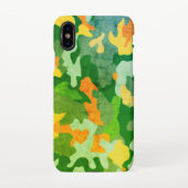 Coque iPhone XS Couleur vert jaune orange clair (Dos)