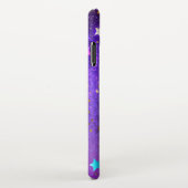 Coque iPhone XS Max Arrière - plan de feuille violet avec étoiles (Côté droit)