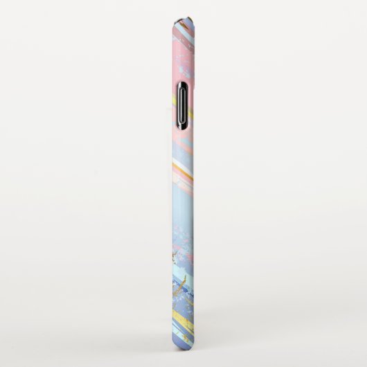 Coque iPhone XS Max Arrière - plan rose texturé (Côté droit)