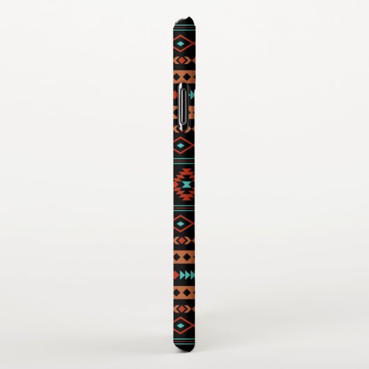 Coque iPhone XS Max Aztec Rusts Turquoise Noir Motifs mélangés Motif (Côté droit)