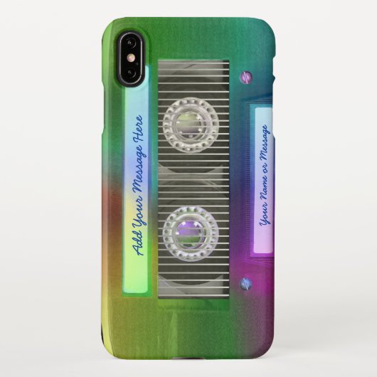 Coque iPhone XS Max Bande vintage Cassette (Dos)