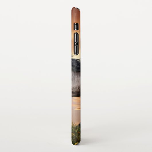 Coque iPhone XS Max Beau Cheval Noir (Côté gauche)