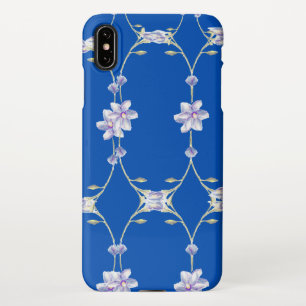 Coque iPhone XS Max Blue majesté élégant téléphone floral Case