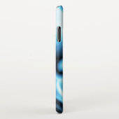 Coque iPhone XS Max Blue Silk wave (Côté droit)