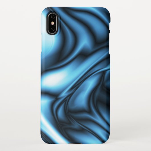 Coque iPhone XS Max Blue Silk wave (Dos)