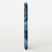 Coque iPhone XS Max Blue Silk wave (Côté gauche)