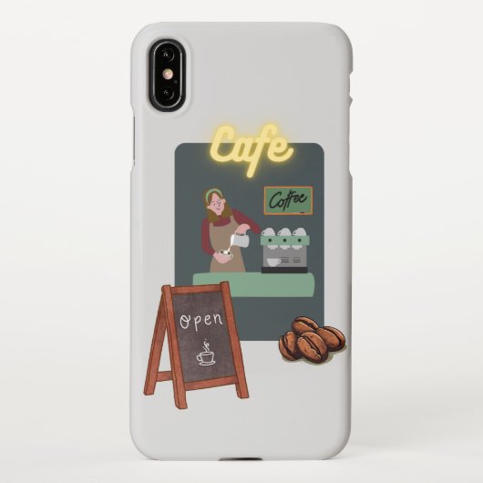 Coque iPhone XS Max Cafe phone (Dos)
