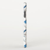 Coque iPhone XS Max Chinoiserie Blue Echinacea Pattern (Côté droit)