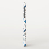 Coque iPhone XS Max Chinoiserie Blue Echinacea Pattern (Côté gauche)