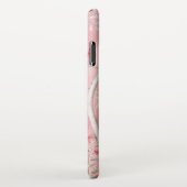 Coque iPhone XS Max Chinoiserie rose Oiseau Floral Élégant (Côté droit)