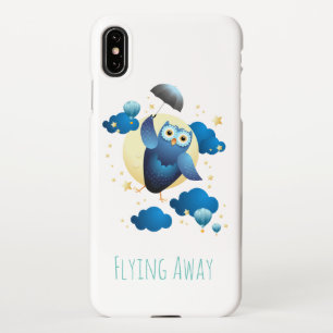 Coque iPhone XS Max Chouette mignonne volant avec parapluie