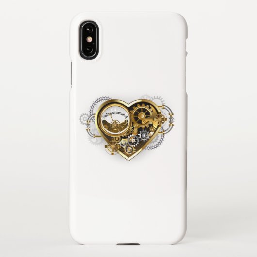 Coque iPhone XS Max Coeur vapeur avec un manomètre (Dos)