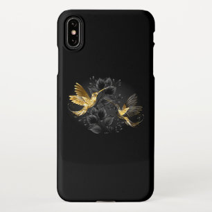 Coque iPhone XS Max Colibri noir et or