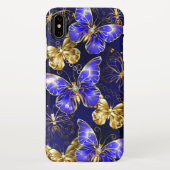 Coque iPhone XS Max Composition avec papillons Sapphire (Dos)