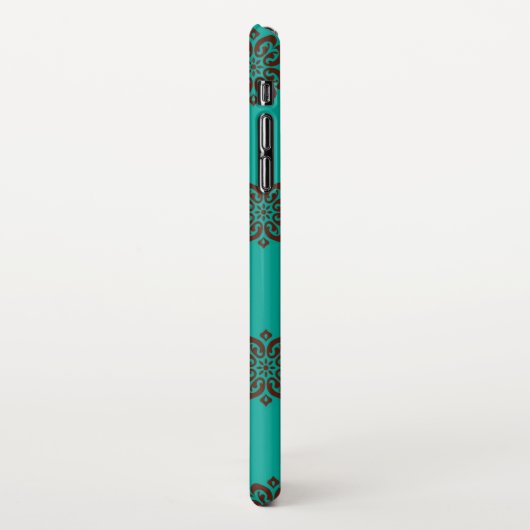 Coque iPhone XS Max "Crimson Scrolls - Bold Elegance" (Côté gauche)