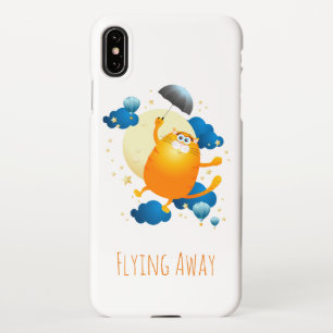 Coque iPhone XS Max Cute Kitten volant avec parapluie