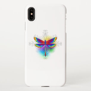 Coque iPhone XS Max Dragonfly en arc-en-ciel